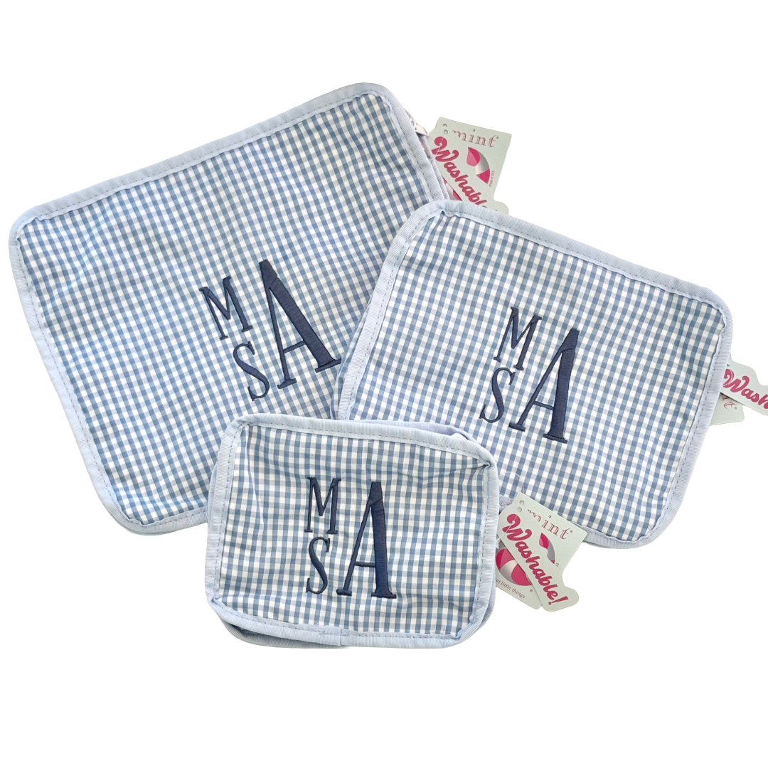 Baby Blue Gingham Stacking Set