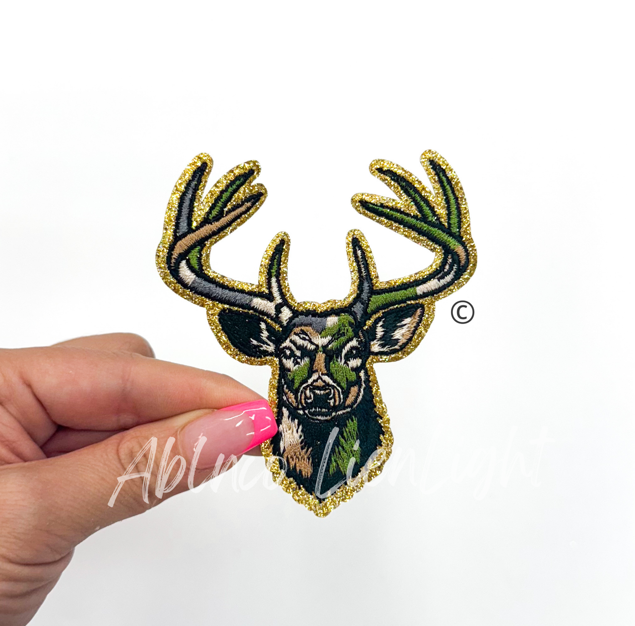 Camo Deer Hunting Embroidery Patch