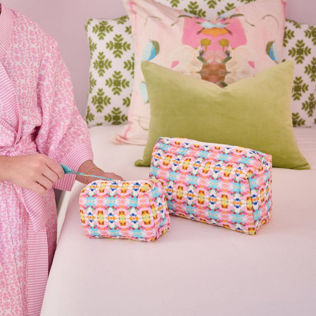Sumner Pink Large Cosmetic Bag
