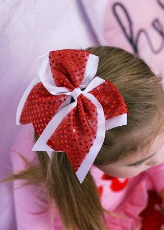 Sequin School Spirit Cheer Bow