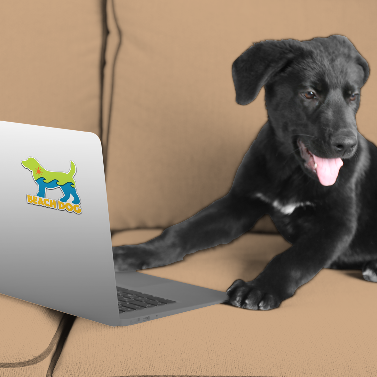 Beach Dog Sticker