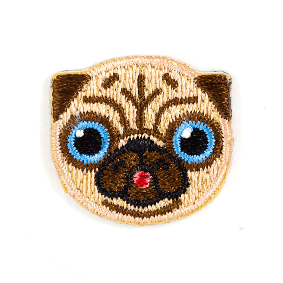 Pug Dog Embroidered Sticker Patch