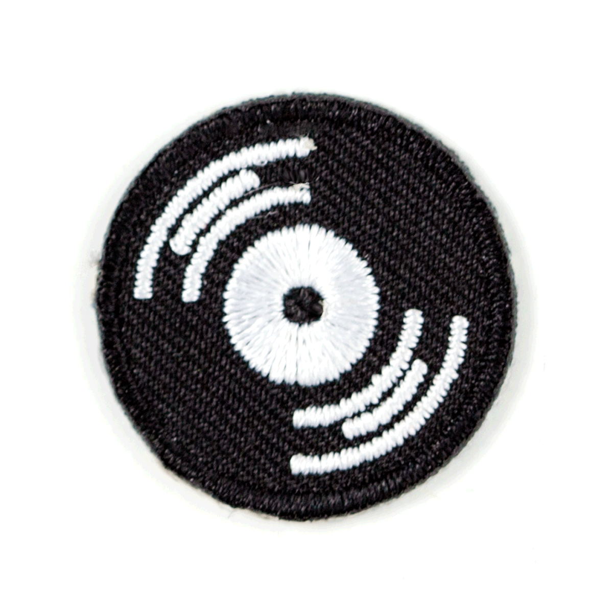 Record Embroidered Sticker Patch