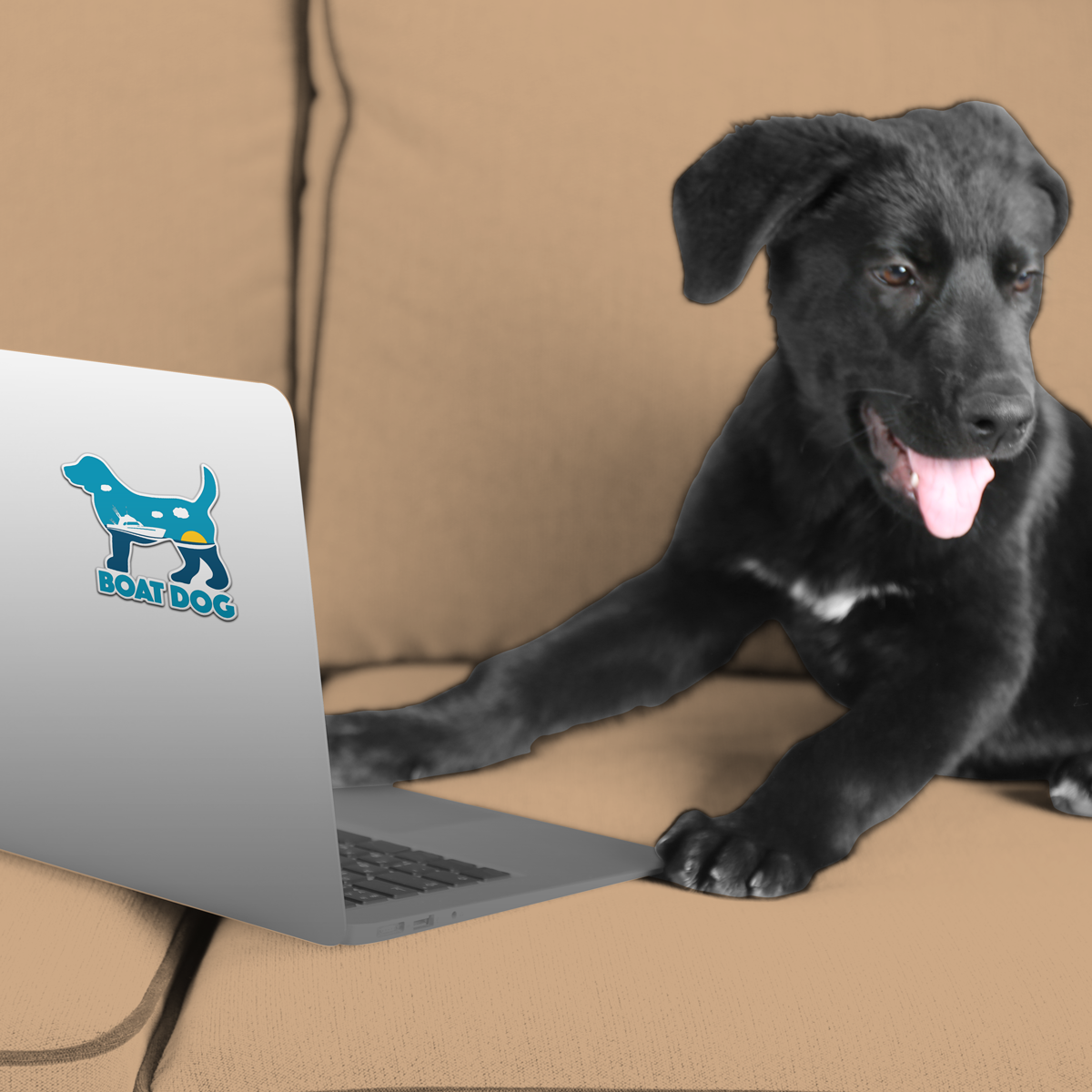 Boat Dog Sticker