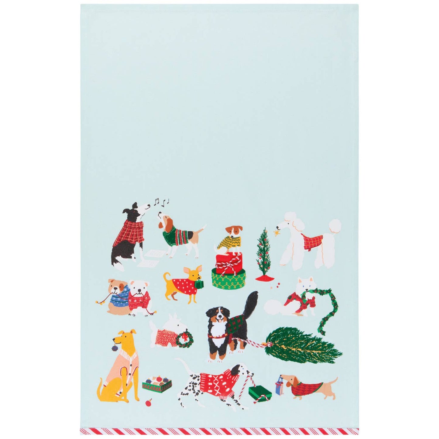 Holiday Hounds Decorative Christmas Dishtowel