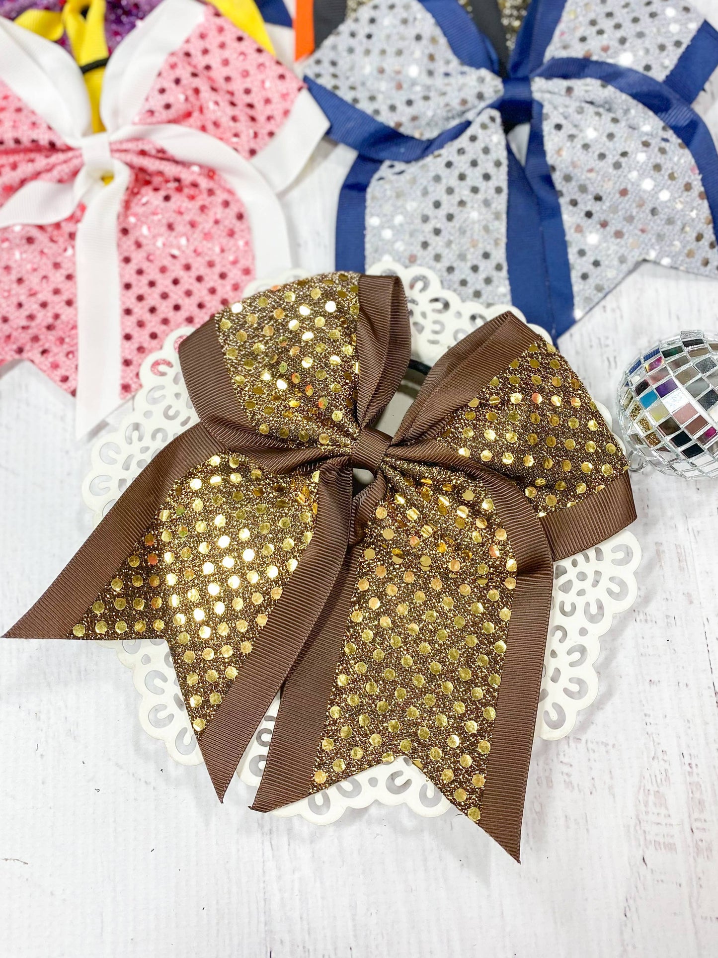 Sequin School Spirit Cheer Bow