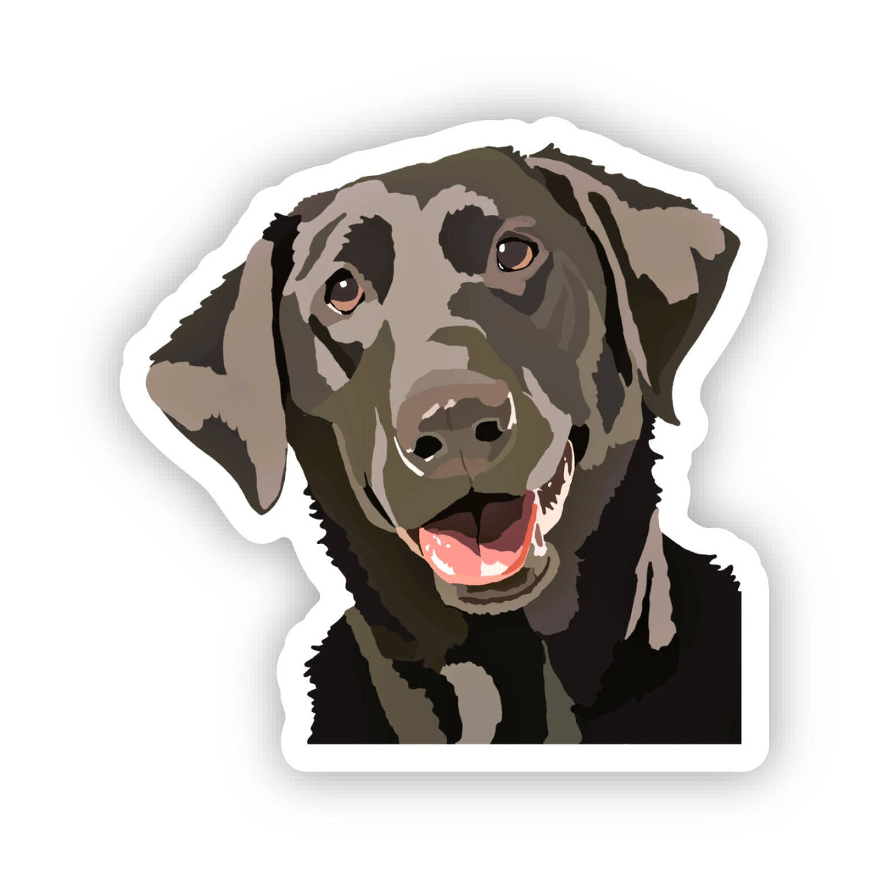 Black Labrador Retriever Dog Vinyl Sticker