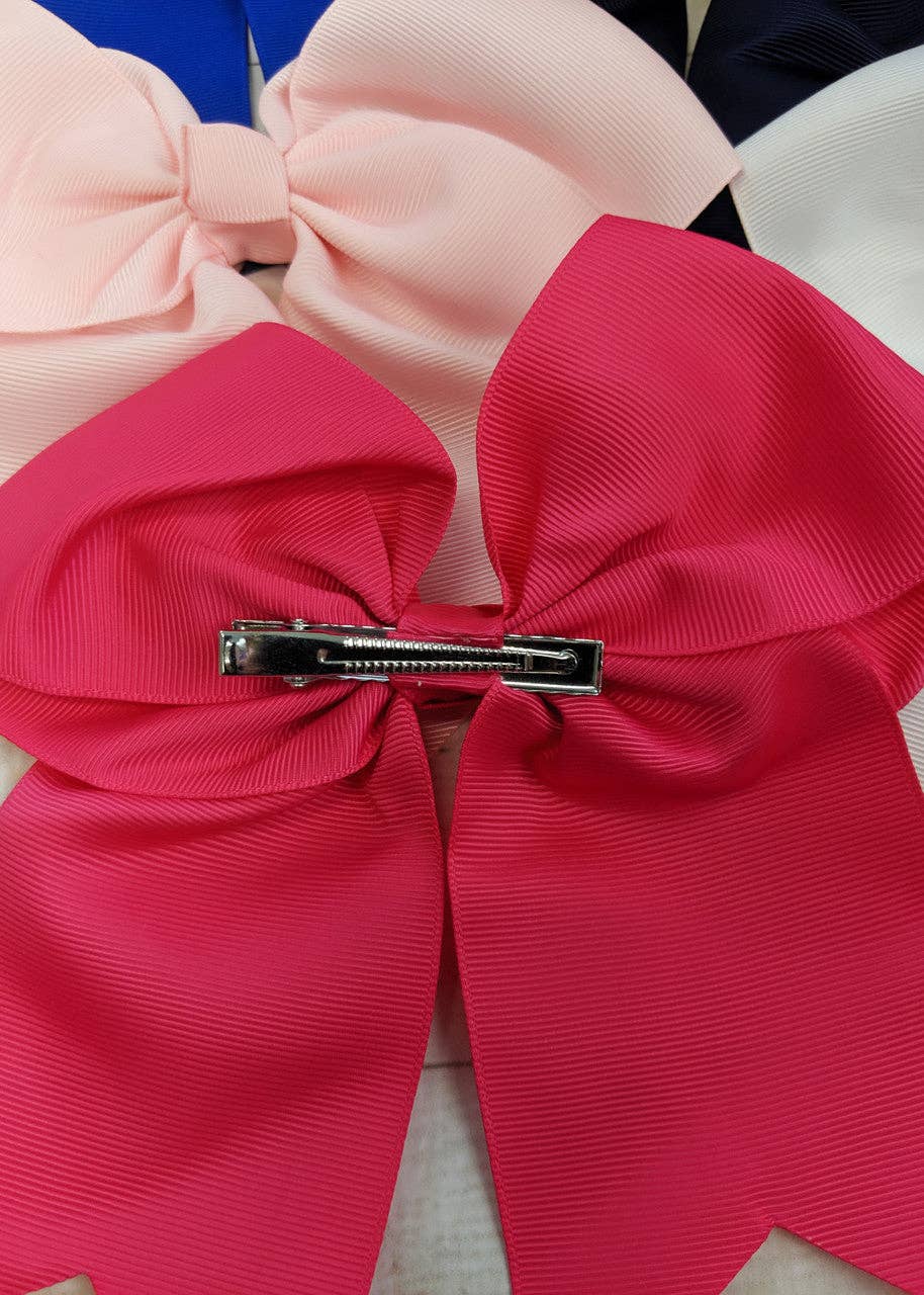 6" Cheer Bow - Alligator Clip - 15 Colors - Dance Team Bows