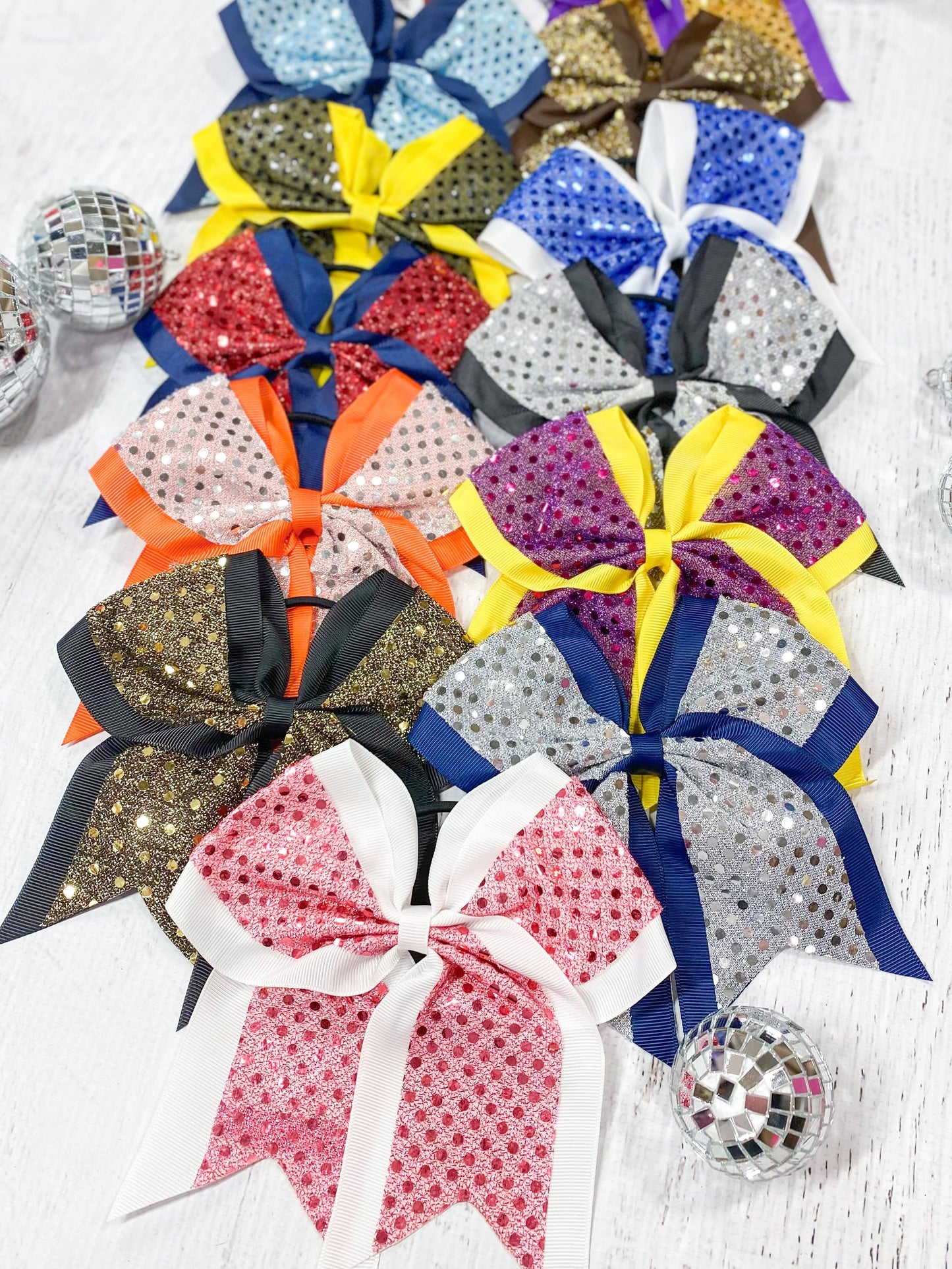 Sequin School Spirit Cheer Bow