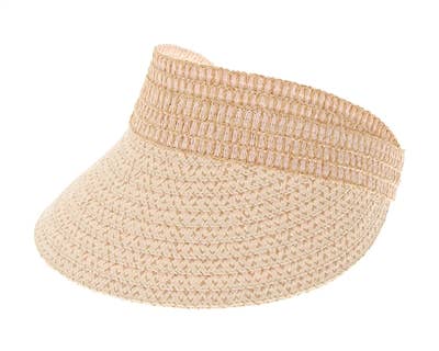 Heathered Straw Sun Visor