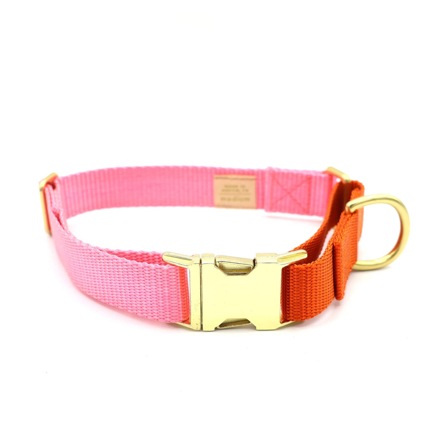 Side-release martingale collar / brass snap