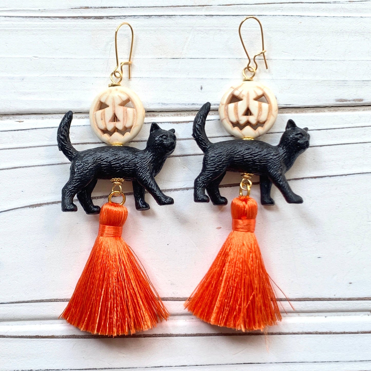 Salem the Cat Halloween Earrings