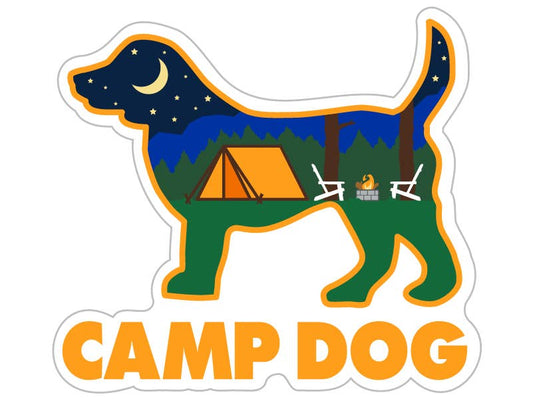 Camp Dog Vinyl Decal