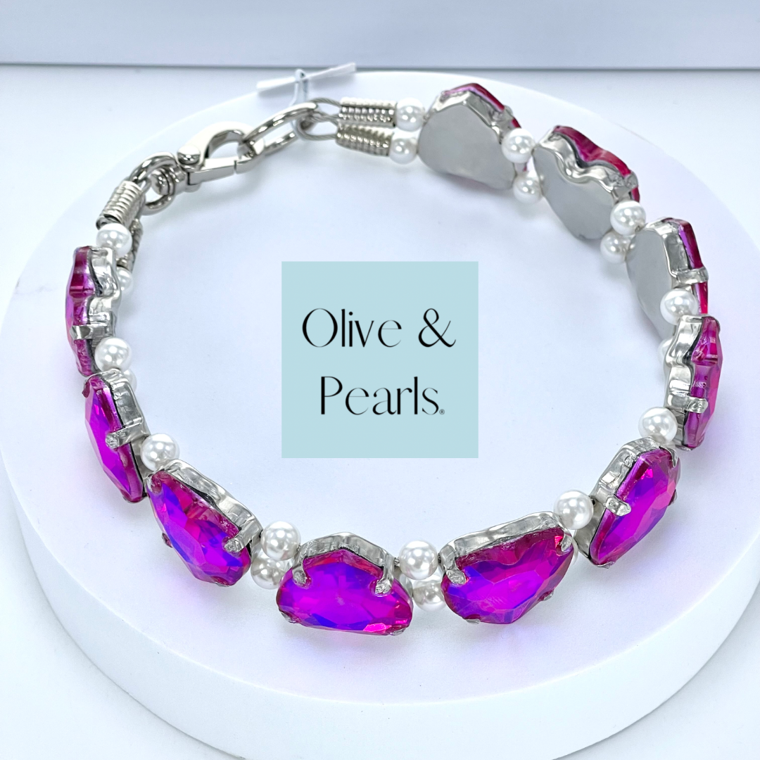 The "Monique" Jeweled Dog Collar-Medium Crystals