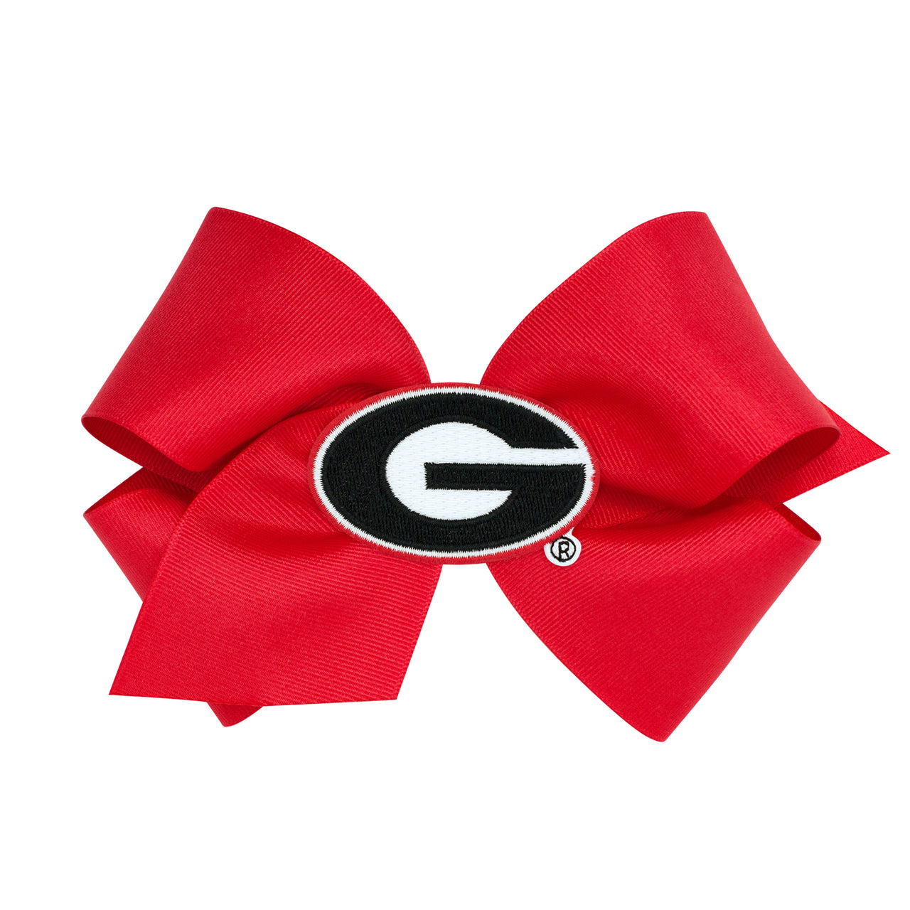 Grosgrain Hair Bow with Collegiate Patch