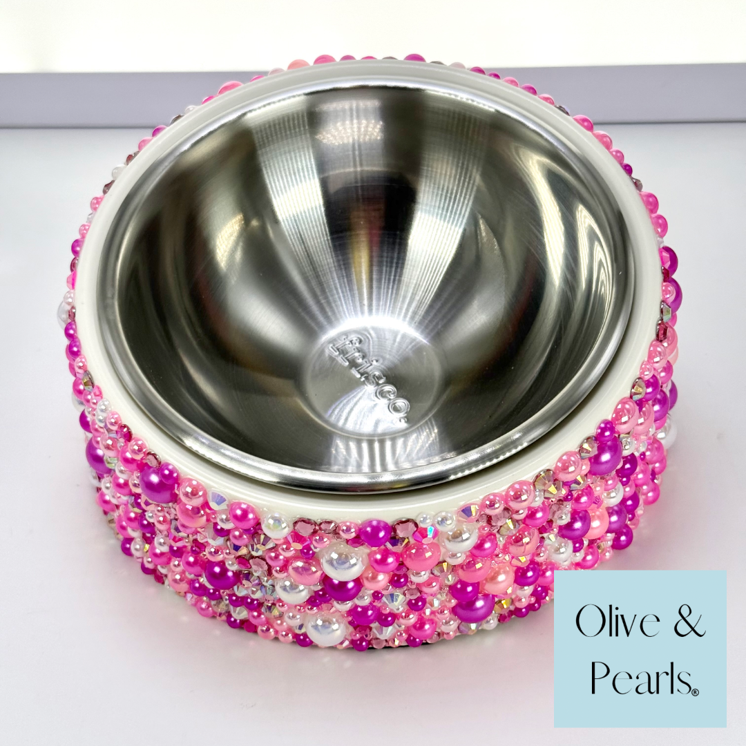 Pink Crystal Slanted Feeder-Ready to Ship