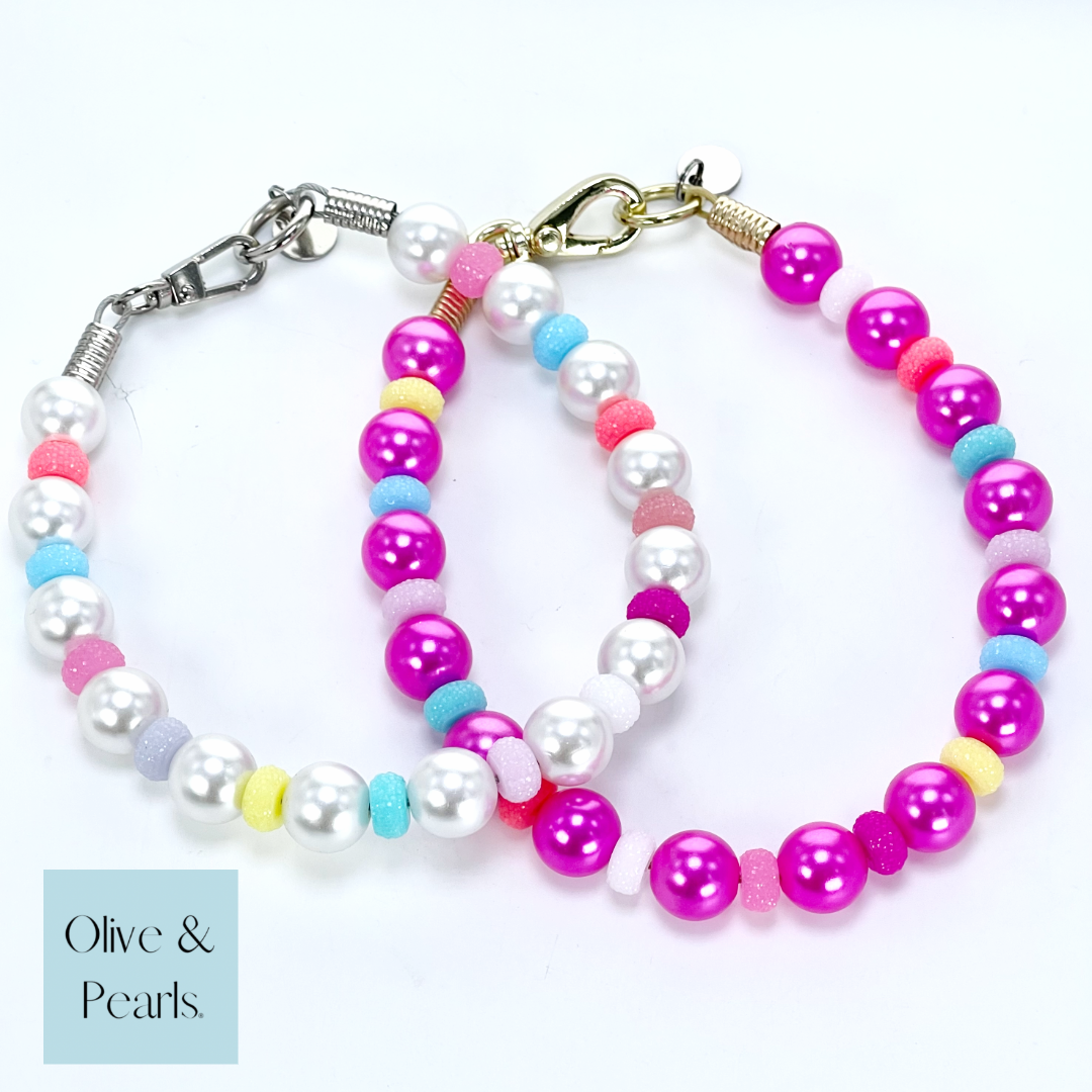 The Martha Pearl Bead Dog Collar