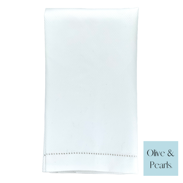 Monogrammed Huck Towel with Hemstitching