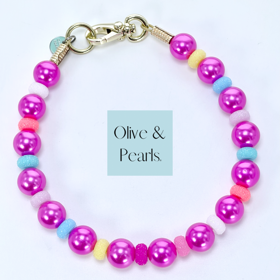 The Martha Pearl Bead Dog Collar