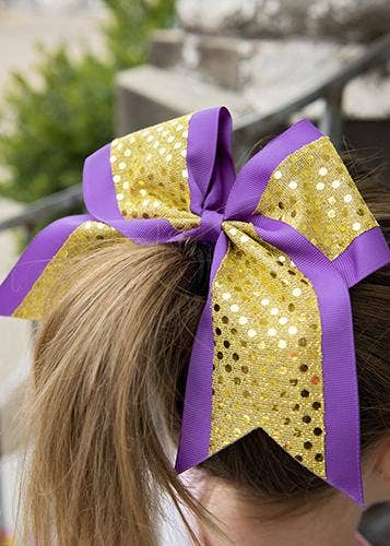 Sequin School Spirit Cheer Bow