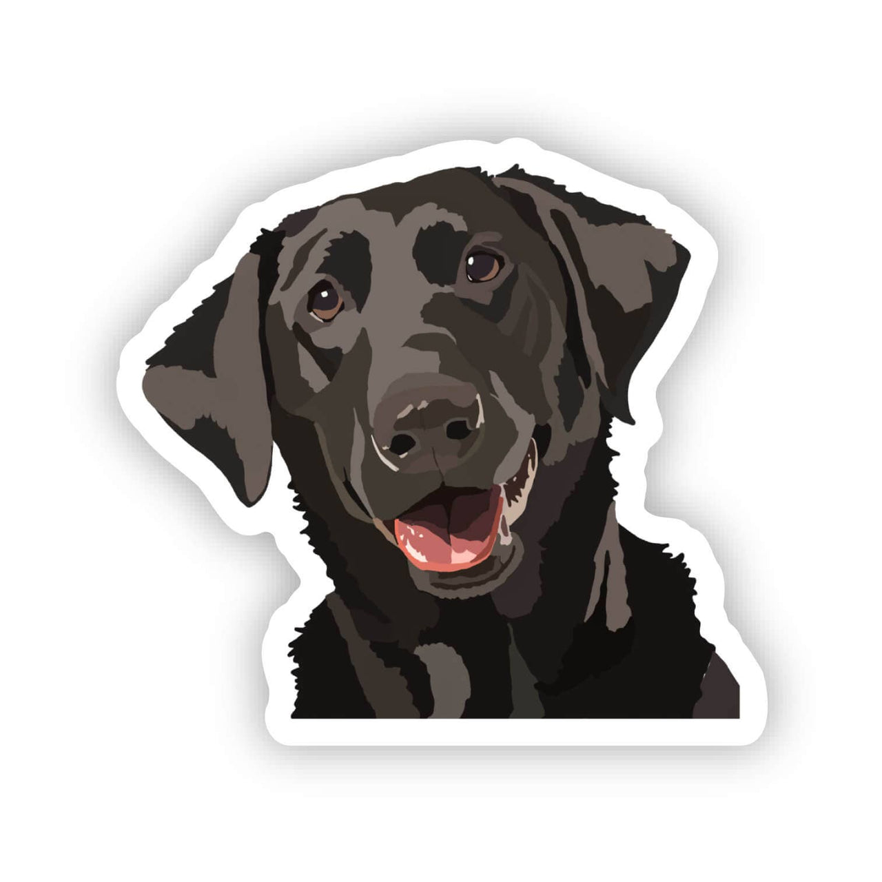 Black Labrador Retriever Dog Vinyl Sticker