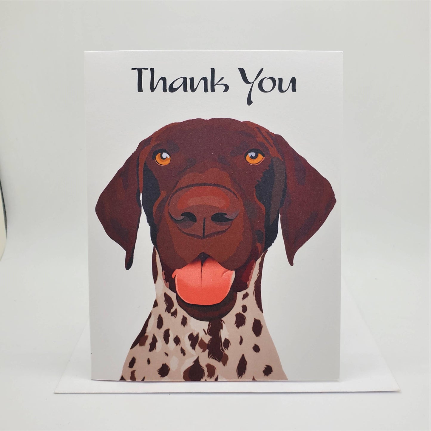 Brown GSP German Shorthaired Pointer Thank You Card