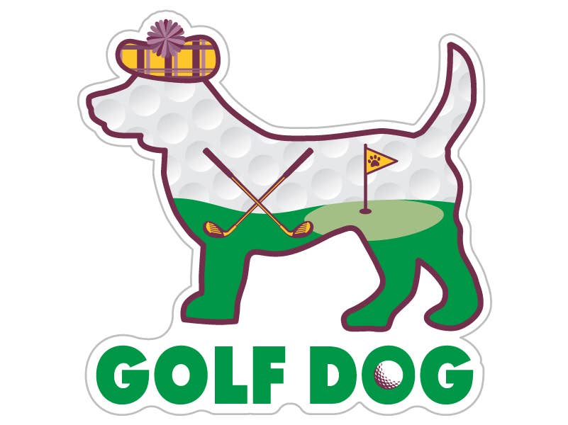 Golf Dog Sticker