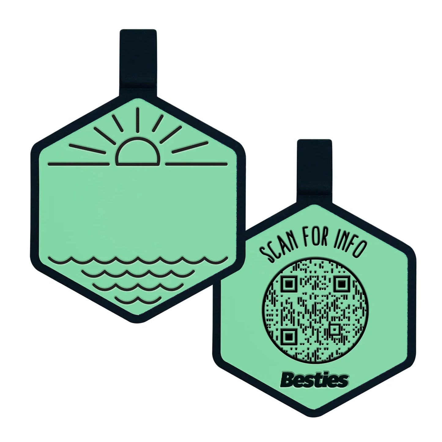 Besties Salt & Sun Custom QR Code Pet Identification Tag