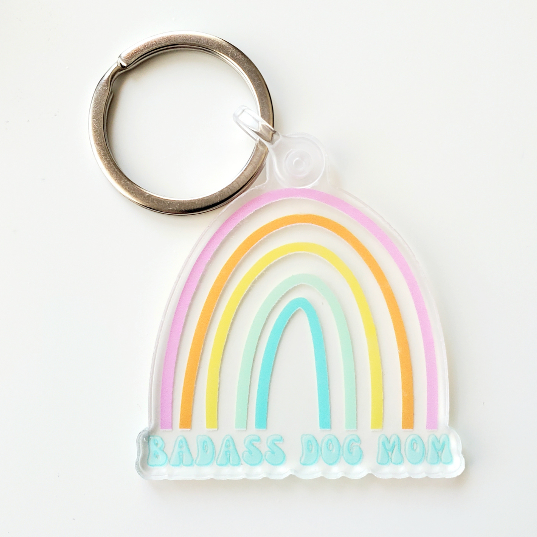 Badass Dog Mom Keychain
