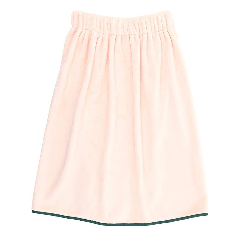 Spa Wrap - Light Pink + Green  Bow