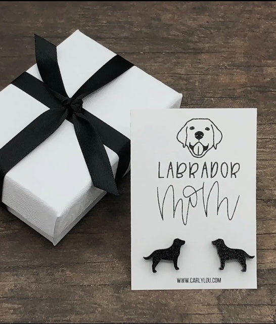 Black Lab Earrings