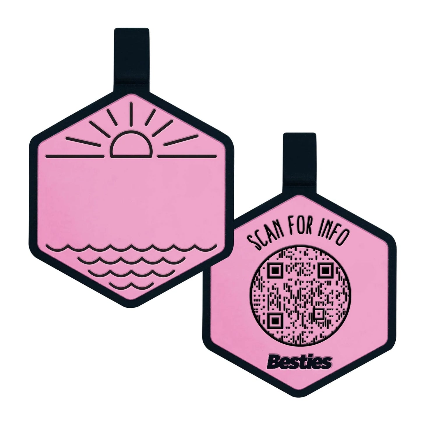 Besties Salt & Sun Custom QR Code Pet Identification Tag