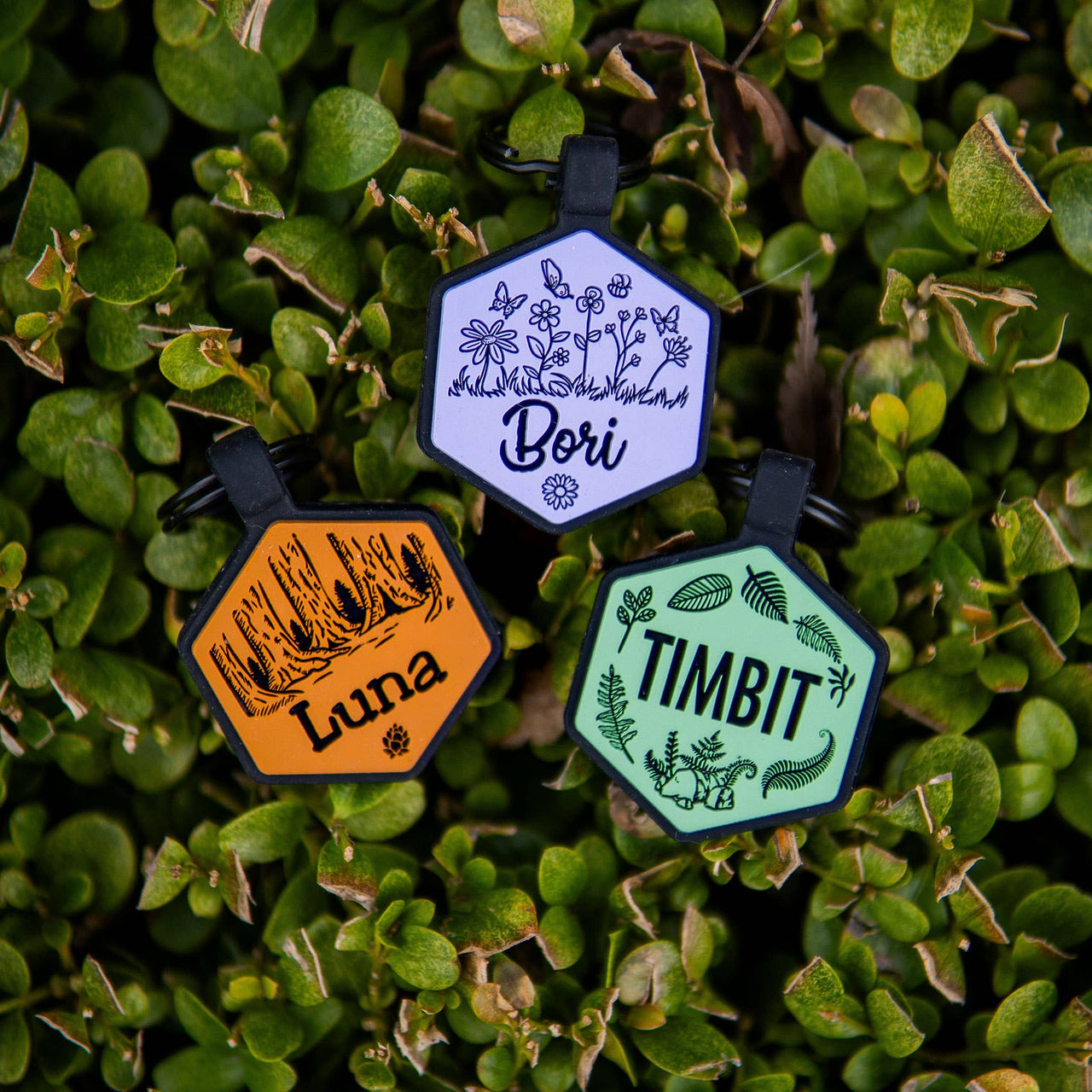 Besties Superbloom Custom QR Code Pet ID Tag