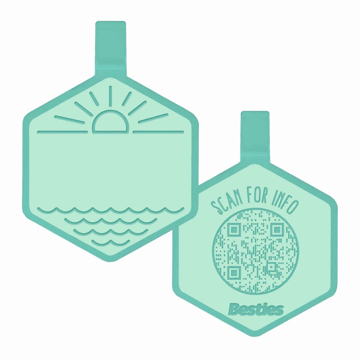 Besties Salt & Sun Custom QR Code Pet Identification Tag