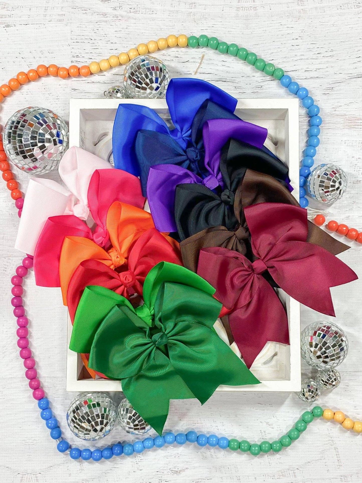 6" Cheer Bow - Alligator Clip - 15 Colors - Dance Team Bows