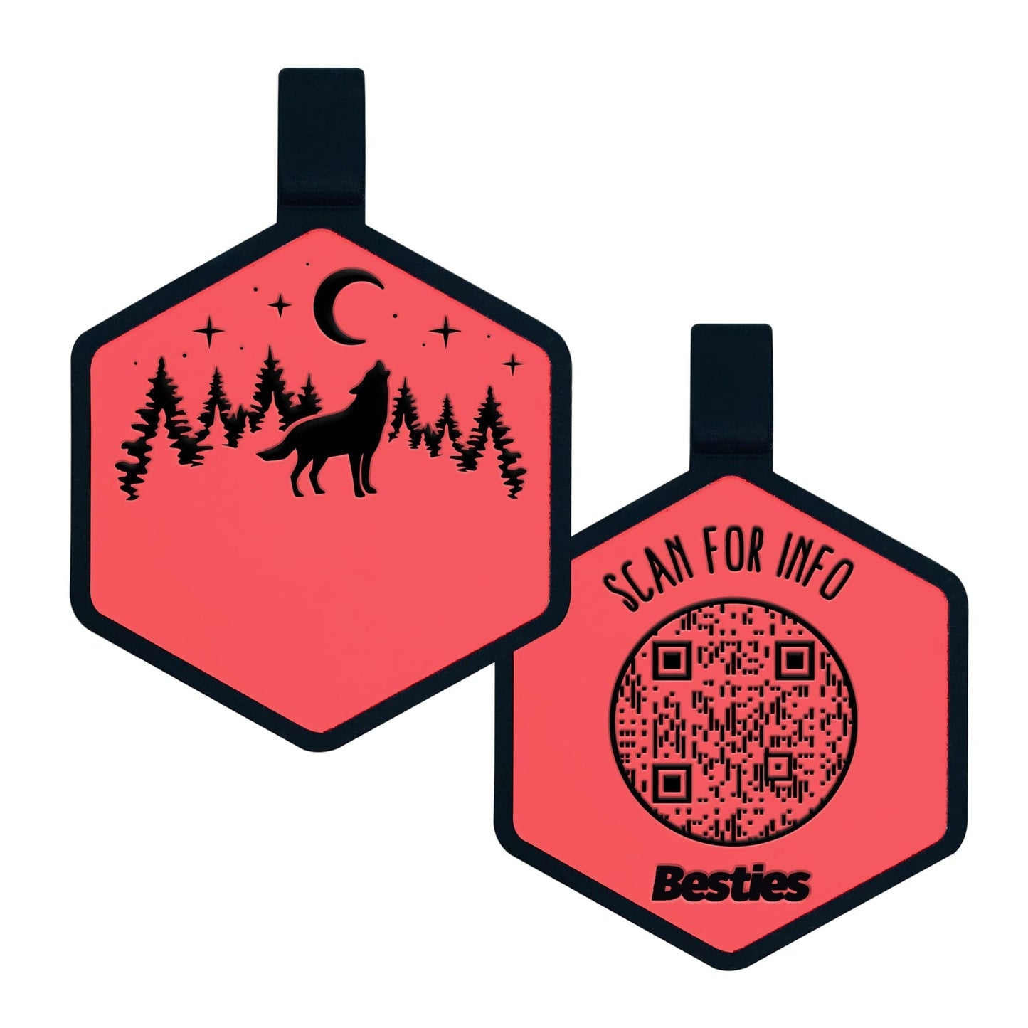 Besties Stay Wild Custom QR Code Pet ID Tag