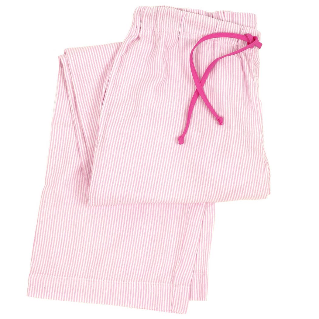 Pink Seersucker Sleep Pants