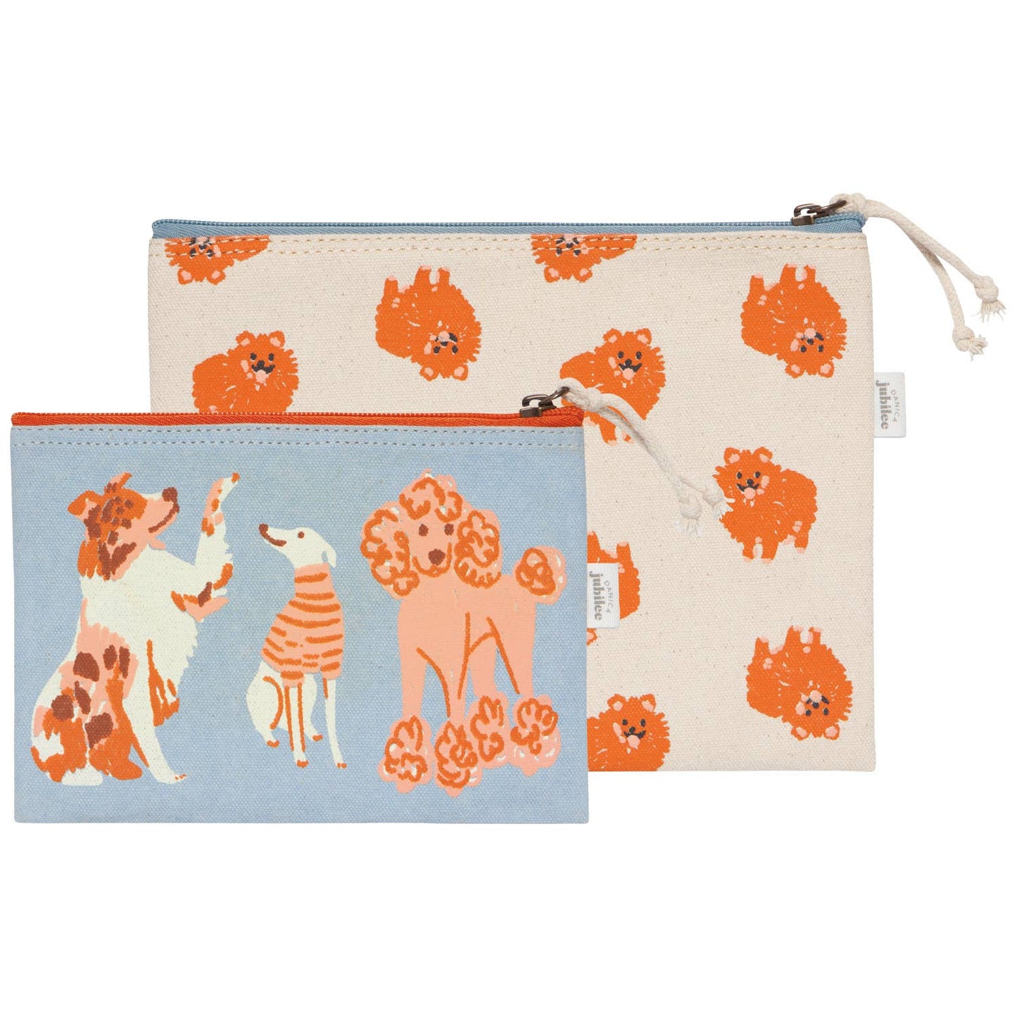 Puppos Zipper Pouches Set of 2