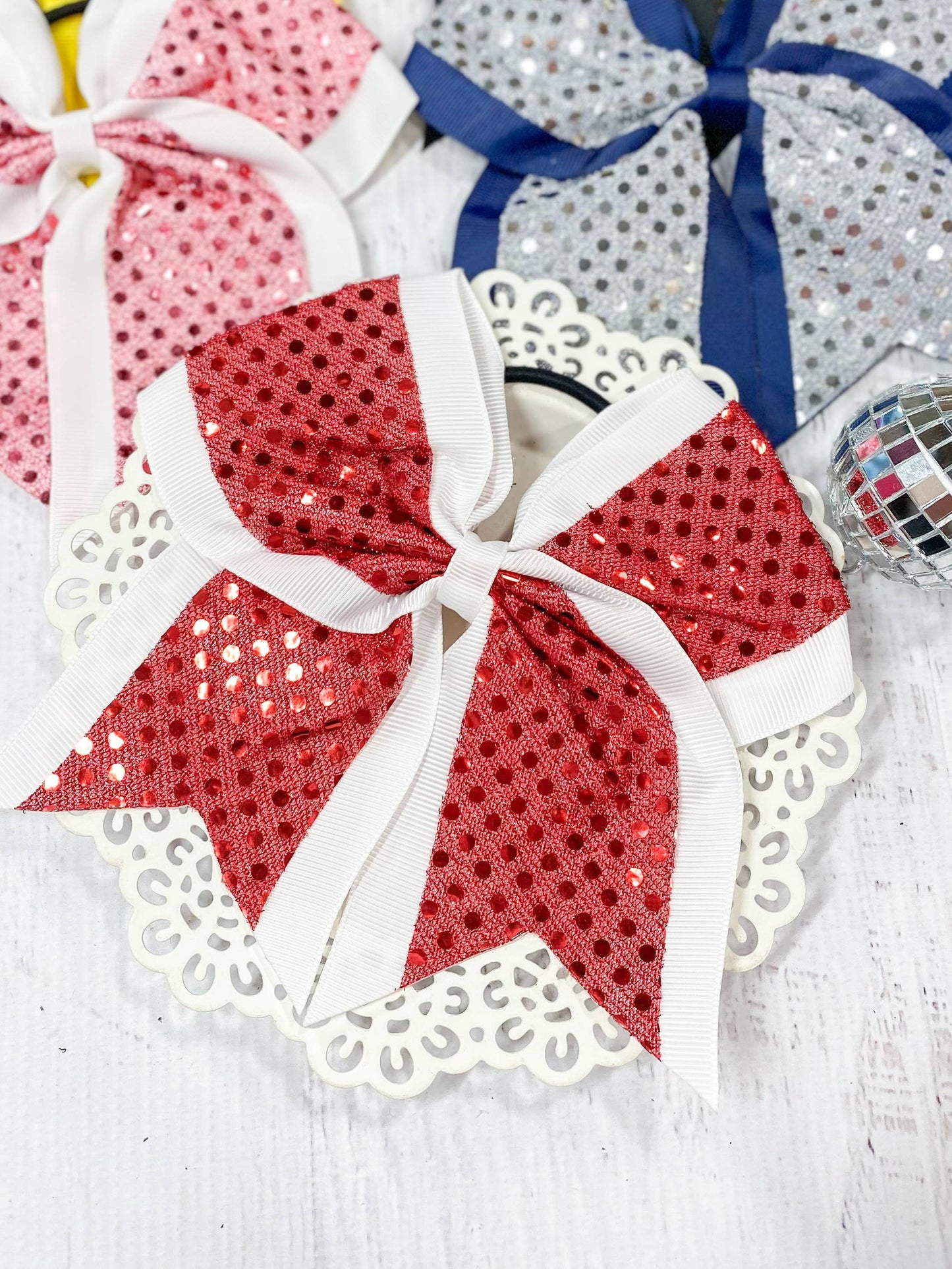 Sequin School Spirit Cheer Bow