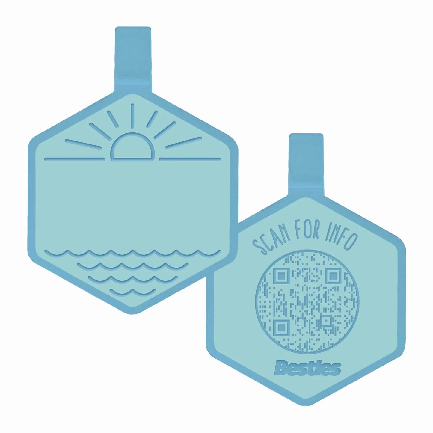 Besties Salt & Sun Custom QR Code Pet Identification Tag