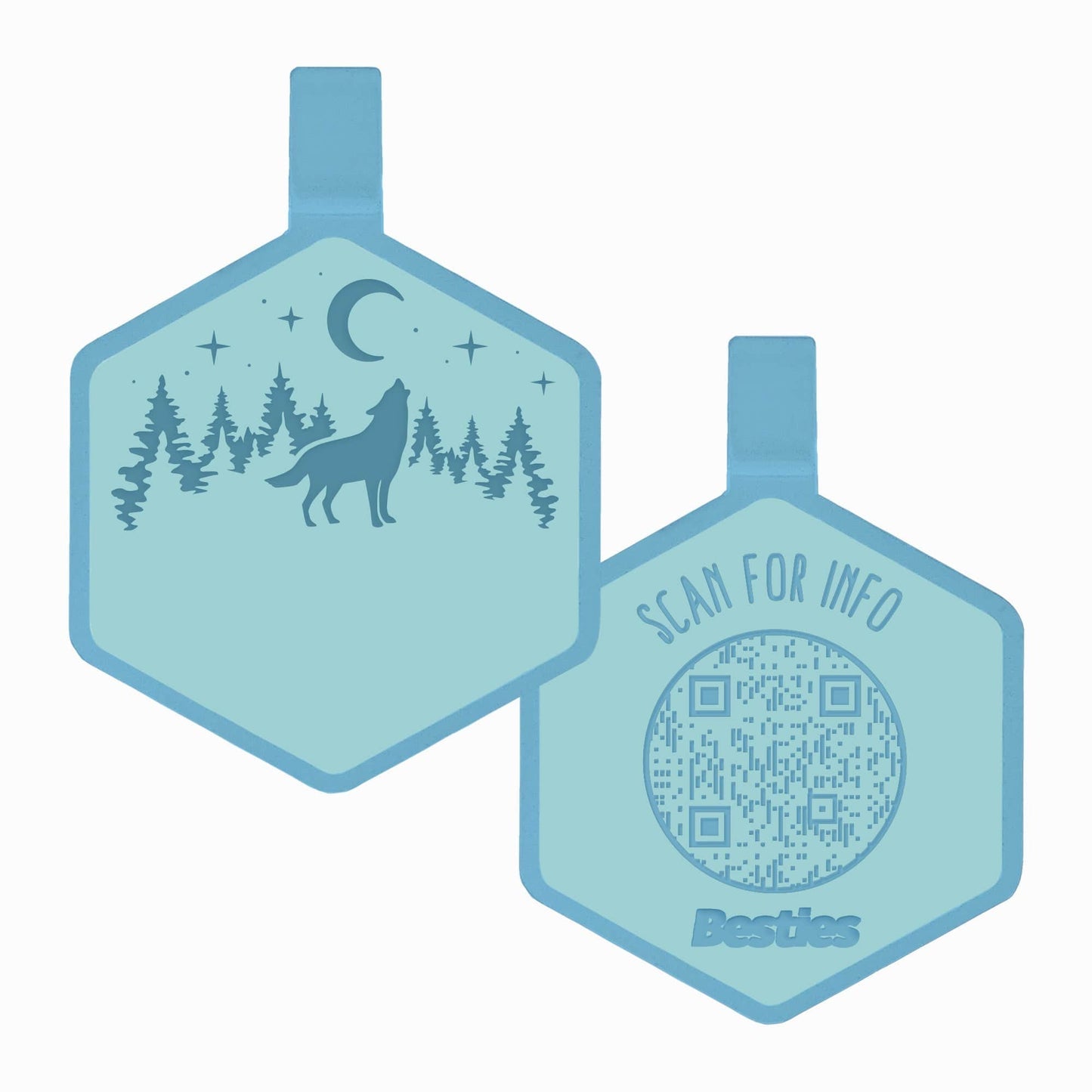 Besties Stay Wild Custom QR Code Pet ID Tag