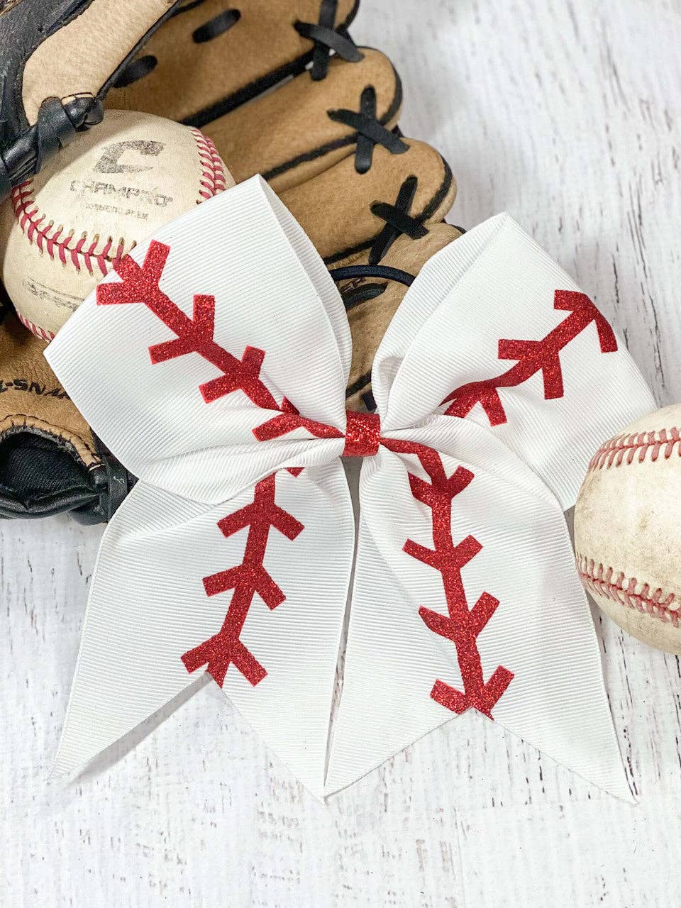 Baseball Cheer Bow