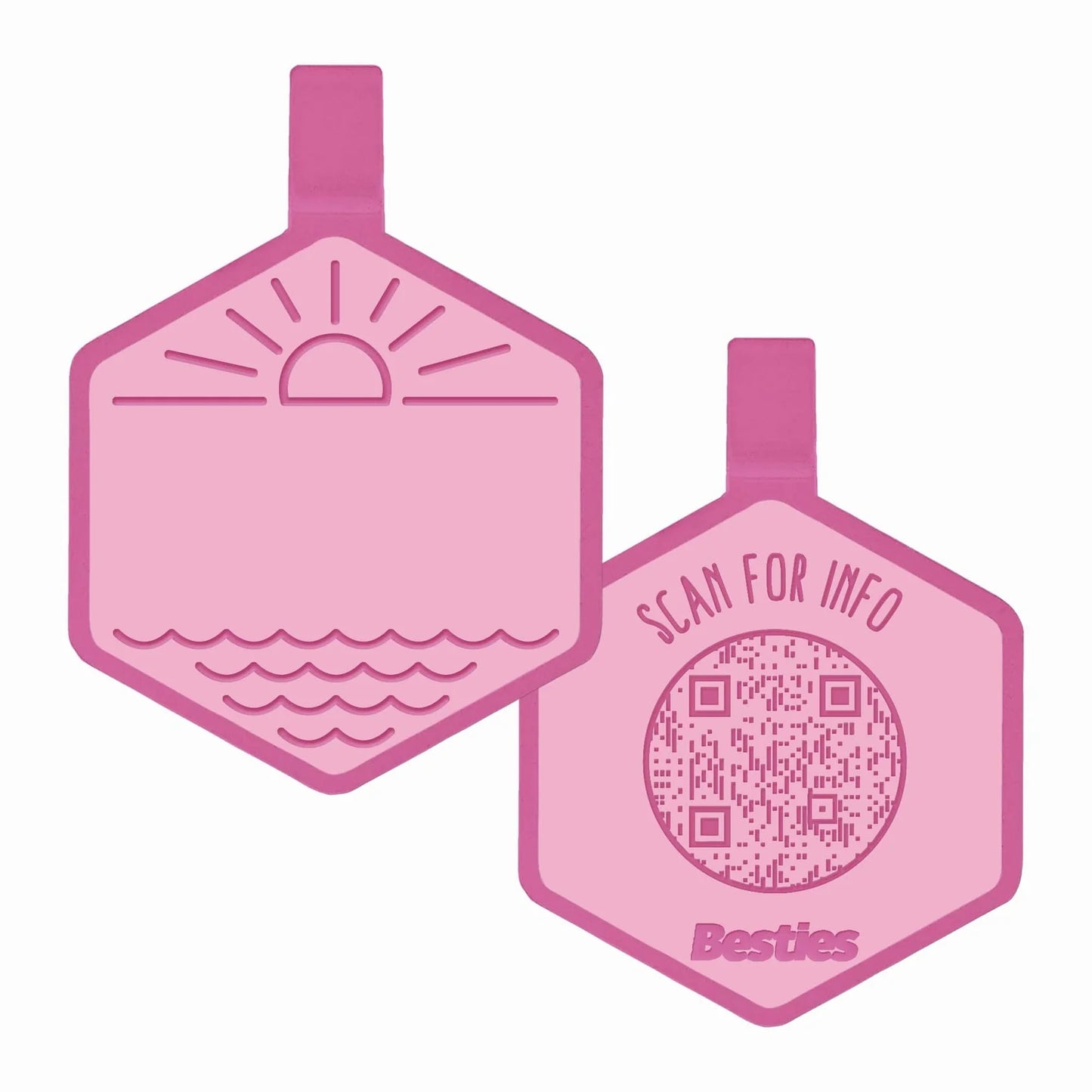 Besties Salt & Sun Custom QR Code Pet Identification Tag