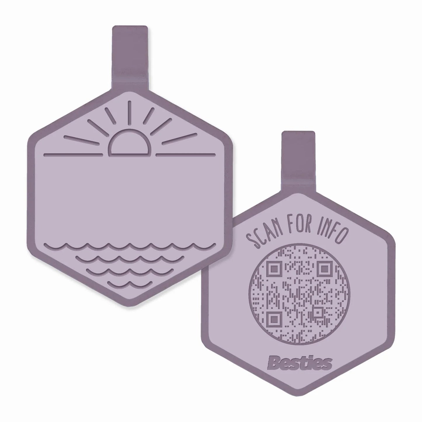 Besties Salt & Sun Custom QR Code Pet Identification Tag