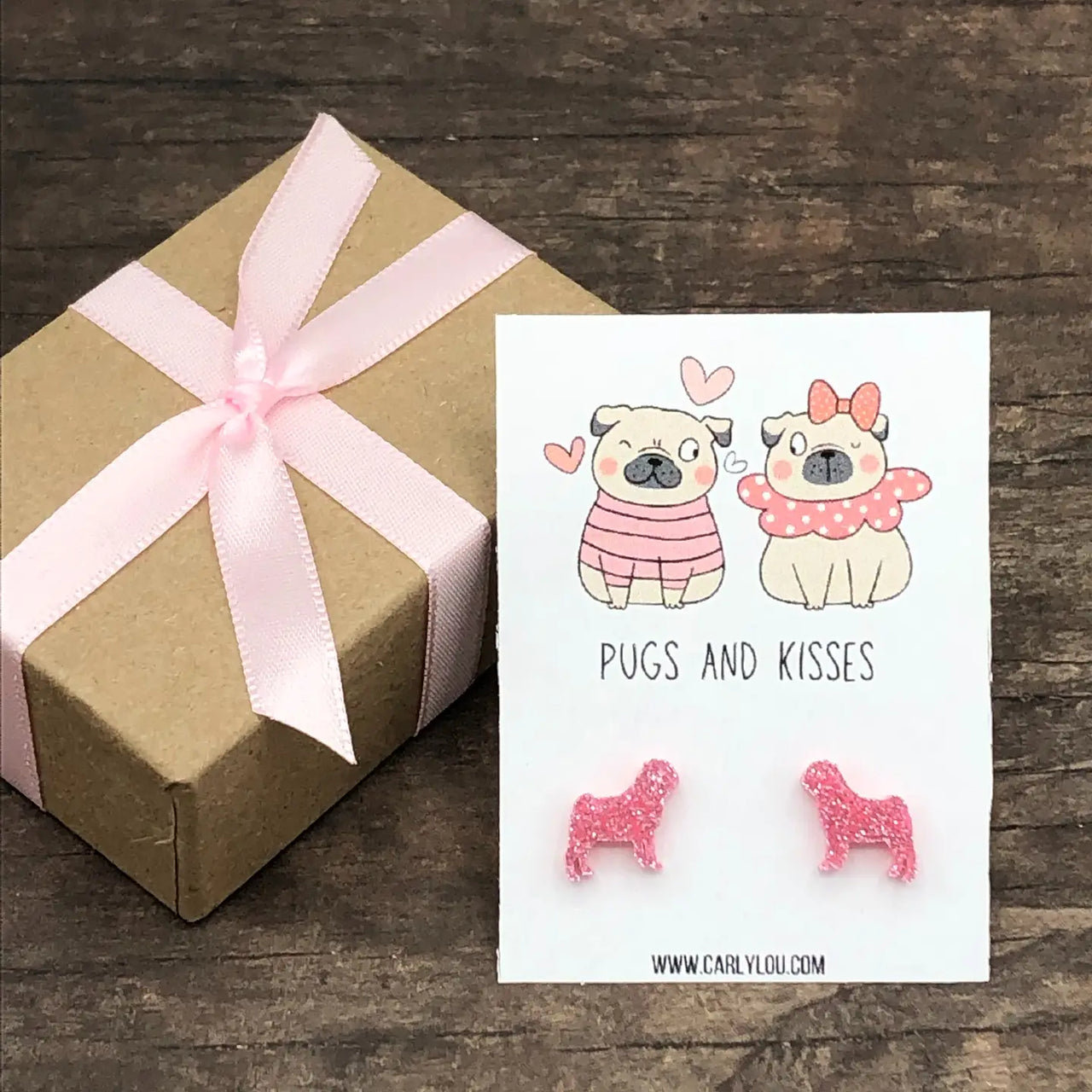 Pug Earrings