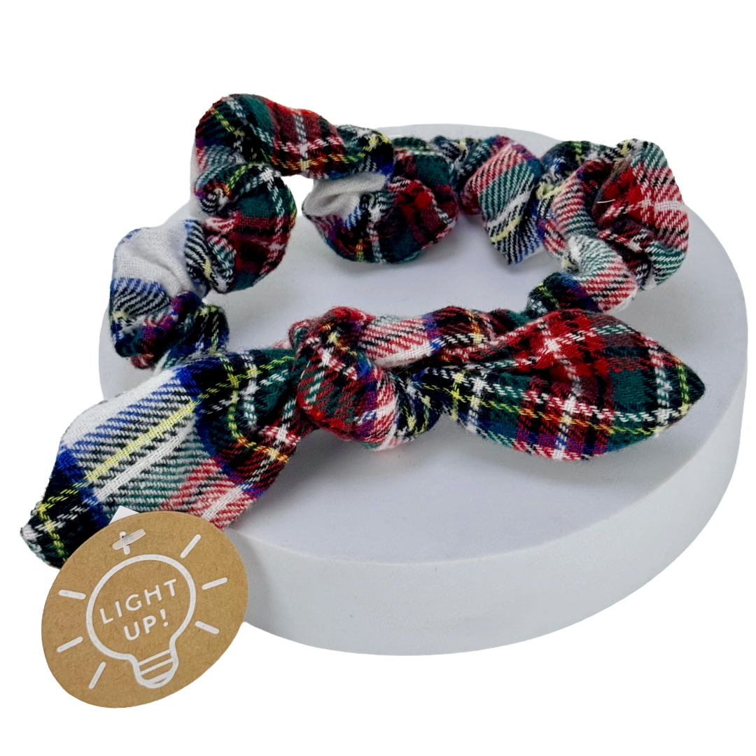 Tartan Light-Up Dog Collar