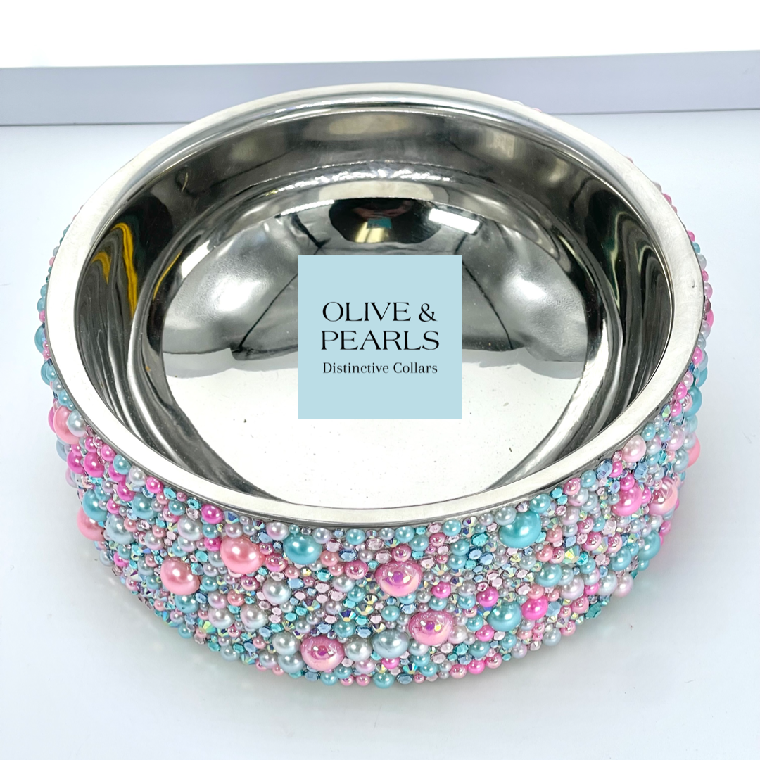 Bubblegum Flamingo Insulated Embellished Pet Bowl