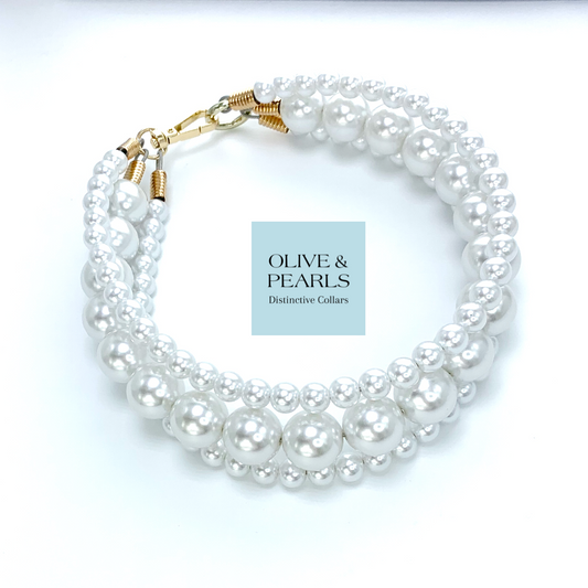 The "Donatella" Pearl Dog Collar